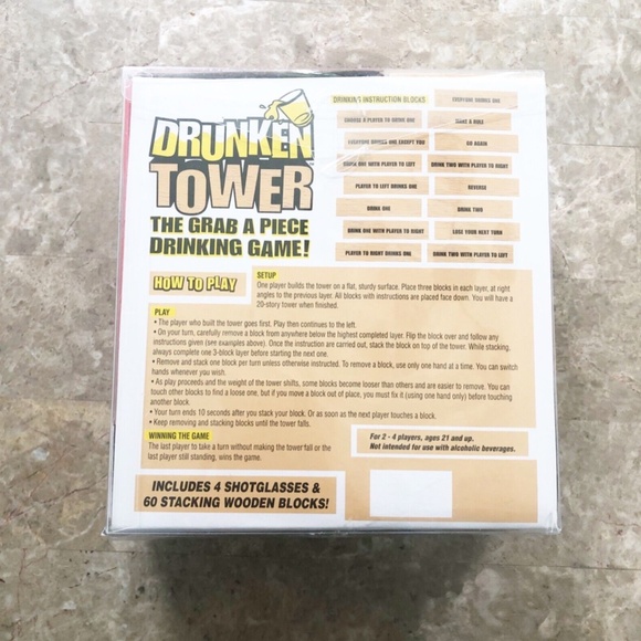 NEW Drinking Bingo Game Shot Glasses Drinking Game NIB - Picture 2 of 3